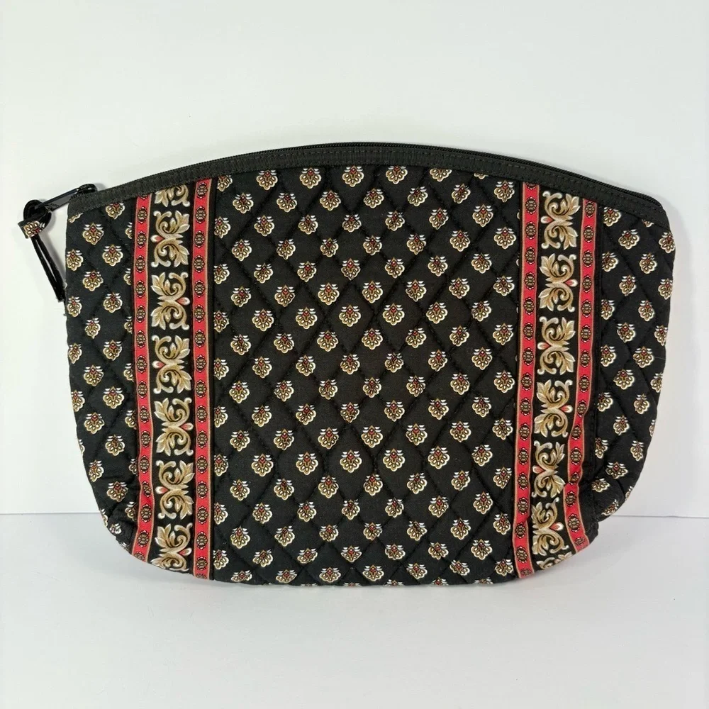 Quilted Royal Black and Red Medium Handbag